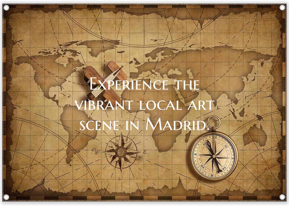 Experience the vibrant local art scene in Madrid.