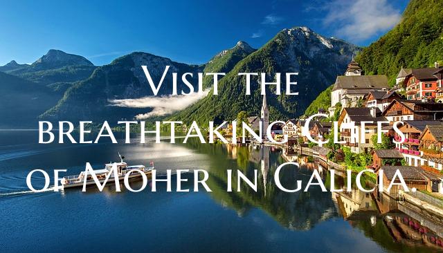 Visit the breathtaking Cliffs of Moher in Galicia.